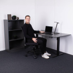 Hæve sænkebord Cadet 80x160 cm, sort stel - Image 5