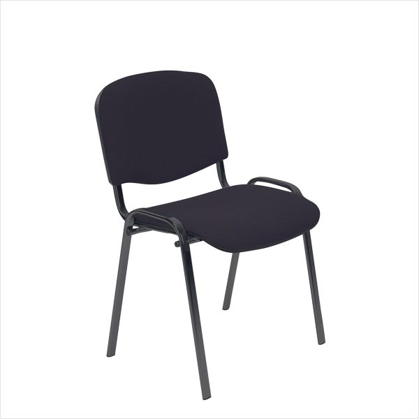 Comfort Basic stol med sortlakeret stel – Sort Comfort Basic stol med sortlakeret stel - Sort - Image 1