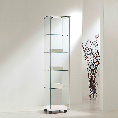 Glasvitrine Trento 1. m/glastop, hvid