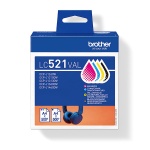 Blækpatroner Brother LC-521 CMYK (4-pak)