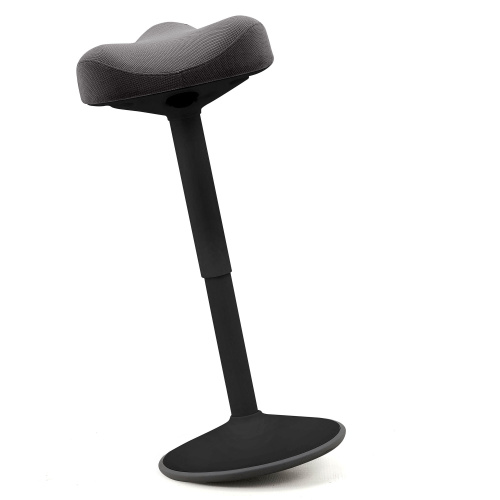 Ergonomisk sadelstol sidde/stå med grå polster