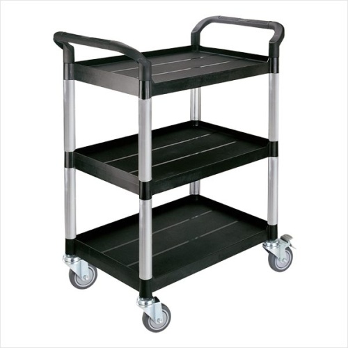 Smalt rullebord med 3 hylder – Lysegrå Smalt rullebord med 3 hylder – Lysegrå