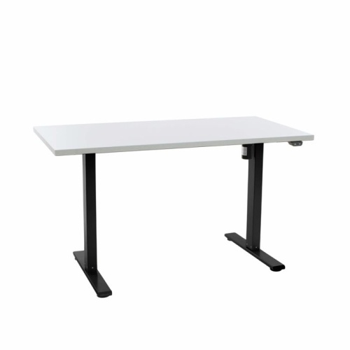 Hæve sænkebord Operator 70x140 cm, sort stel - Hvid