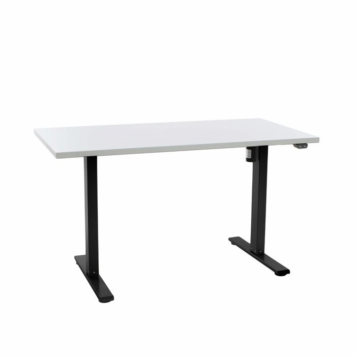 Hæve sænkebord Operator 70x140 cm, sort stel - Hvid - Image 1