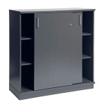 EP Xtra skydedørsskab med 2x3 rum - Sort - Image 4