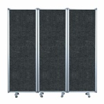 Foldeskærm PZ Flex 180x180 cm, alu (sort)