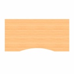 Bordplade med centerbue – 90×180 cm - Bøg