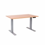 Hæve sænkebord Corporate 80x120 cm, alu stel - Hvid , Alu-stel - Image 3