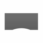 Bordplade med centerbue - 80x160 cm - Antracit