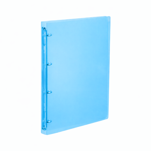 Ringbind A4 m/4-ringe, 15 mm. VIQUEL m/forsidelomme blå