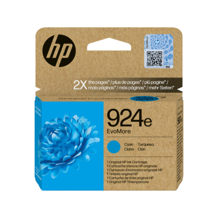 Blækpatron HP 924e XL EvoMore Cyan