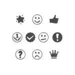 Stempel med smileys og ikoner
