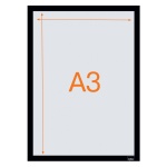 Magnetramme A3 med sort ramme NOBO - Image 3