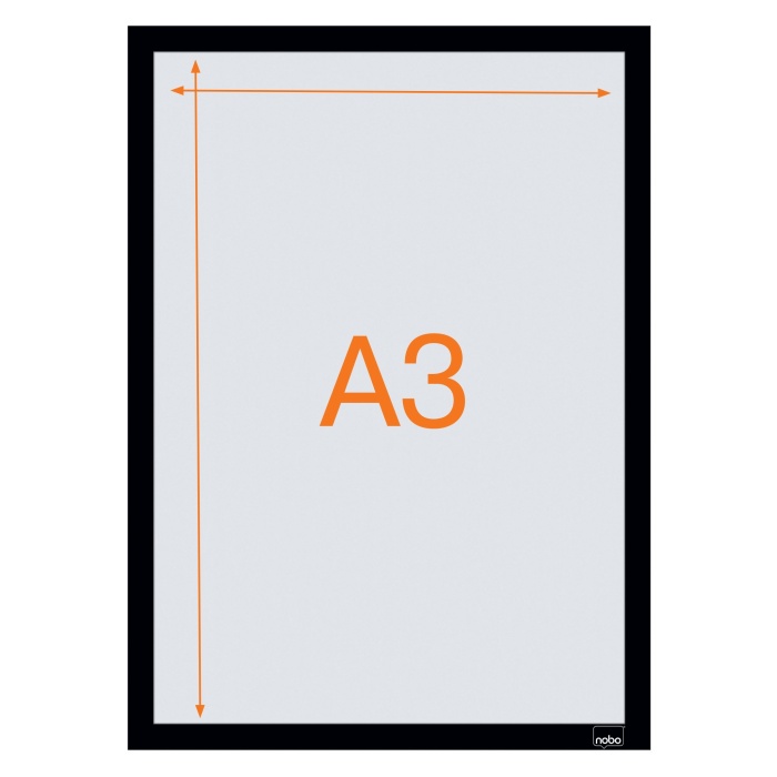 Magnetramme A3 med sort ramme NOBO - Image 3