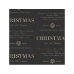 Gavepapir mat sort med guld tekst