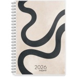 International ugekalender spiralbundet med PP-plast omslag og ugeoversigt