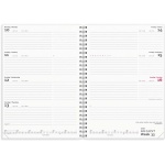 International ugekalender spiralbundet med PP-plast omslag og ugeoversigt