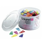 Papirclips trekantet plast 25 mm. ass. farver (500 stk.)