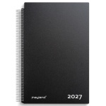Mayland aftalekalender A4 dag sort PP-plast spiralbundet med 6 kolonner