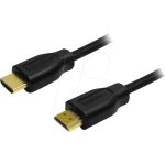 HDMI kabel 20 cm type A han-han med Ethernet og guldbelagte stik fra LogiLink
