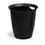 Rund papirkurv 16 liter affaldsspand i plast med bærehåndtag til kontor og hjem