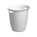Rund papirkurv 16 liter affaldsspand i plast med bærehåndtag til kontor og hjem