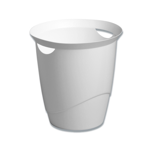 Rund papirkurv 16 liter affaldsspand i plast med bærehåndtag til kontor og hjem