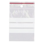 Lynlåspose T-66 40x60 mm med skrivefelt og rundt ophængshul – fødevaregodkendt minigrip pose