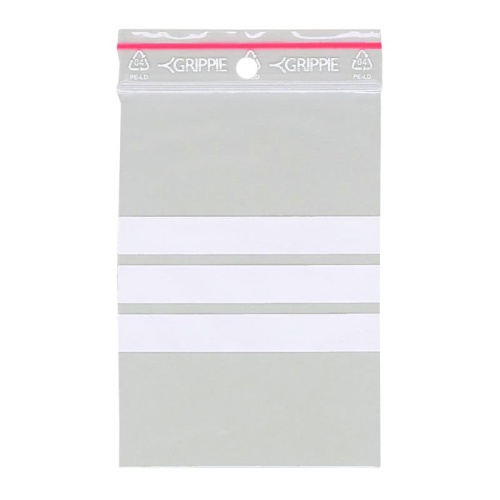 Lynlåspose T-66 40x60 mm med skrivefelt og rundt ophængshul – fødevaregodkendt minigrip pose