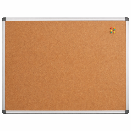 Opslagstavle kork 100x150 cm med aluminiumsramme TWIN