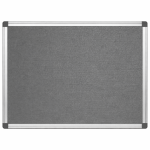 Opslagstavle grå filt 90x120 cm med aluminiumsramme TWIN