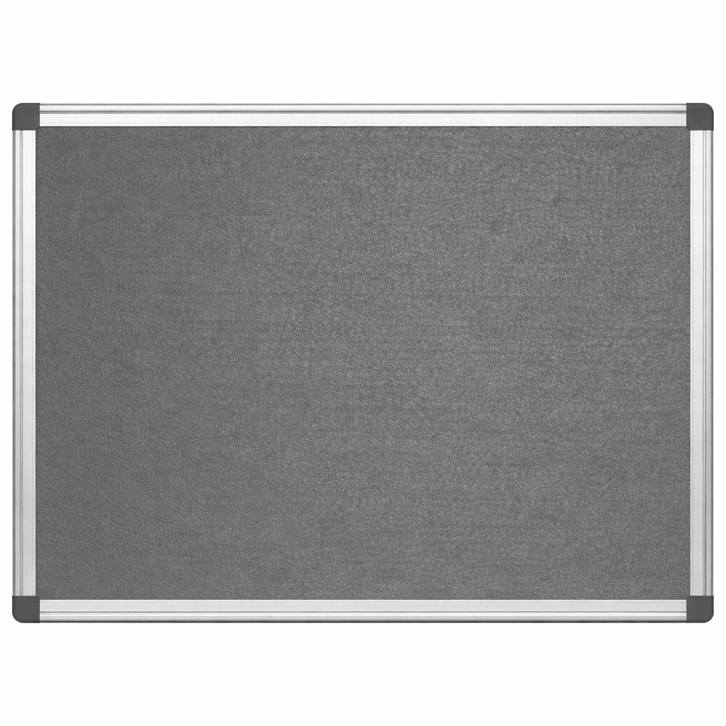 Opslagstavle 90×120 cm. TWIN m/grå filt Opslagstavle grå filt 90x120 cm med aluminiumsramme TWIN