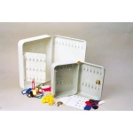 nøgleskab med 50 kroge i stål med cylinderlås til vægophæng