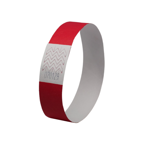 rød engangs armbånd til byfester og festivaller