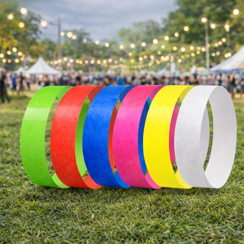 armbånd i farver og til print selv velegnet til adgangskontrol