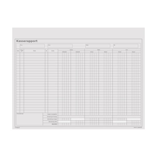 Mayland kasserapport blok 2×50 sider med kopi