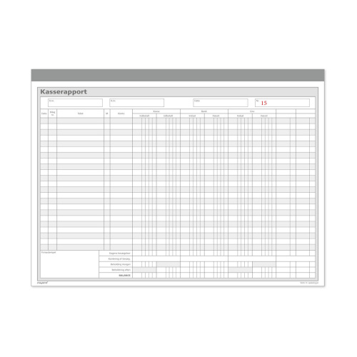 Kasserapport kasse-bank+1 2x50 sider med kopi fra Mayland