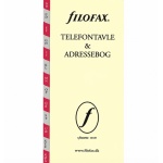 Filofax telefon- og adressebog på dansk med alfabetisk A-Å register