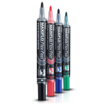 Magnetisk whiteboard tavlevisker med 4 stk Maxiflo Flex-Feel markere