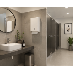 Dispenser, neutral, Maxi, 14x28x40cm, hvid, plast, til alle typer håndklædeark - Image 2