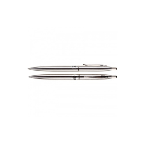 Kuglepen og pencil i stål med Silver Ice finish leveret i elegant gaveæske.