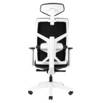 Kontorstol Model 1305 sort/hvid med armlæn - Image 2