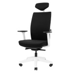 Manager Air ergonomisk kontorstol i sort med synkronvip og justerbar nakkestøtte