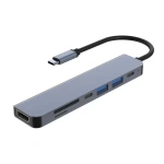 7-i-1 USB-C Hub med 87W Power Delivery, 4K HDMI, USB-A, USB-C samt SD og MicroSD kortlæser.