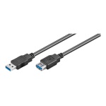 USB 3.0 forlængerkabel 5 meter USB-A han til USB-A hun sort
