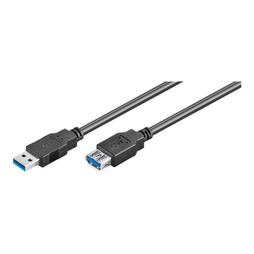 USB 3.0 forlængerkabel 5 meter USB-A han til USB-A hun sort
