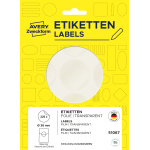 Avery 51067 transparente runde forseglingsetiketter Ø38 mm med permanent klæb.