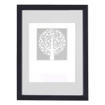 Fotoramme 30x45 cm sort med hvid passepartout til 24x30 cm billede