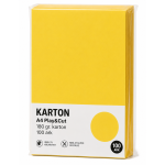 Karton A4 180 gr. 100 ark Klar Kanariegul