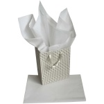 Silkepapir hvid 50x75 cm 17 g/m² pakke med 240 ark til beskyttelse af glas og porcelæn